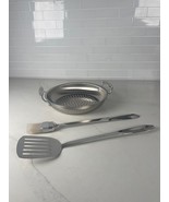 All-Clad Outdoor SS Deep Round Outdoor Pan 600 F with BBQ spatula &amp; BBQ ... - $109.40 CAD
