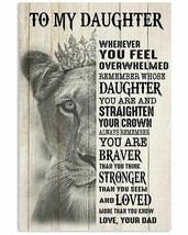 Lion Queen Poster Unframed Wall art Printing Decor Gift For Daughter Love Dad - £15.62 GBP