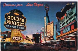 Postcard Golden Nugget Gambiling Hall &amp; Casino Las Vegas Nevada - £2.84 GBP