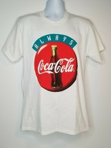 Vintage Always Coca Cola 90s Single Stitch T-Shirt Large White Coke Deadstock - £68.35 GBP