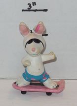 Vintage 1989 Applause Beach Bunnies Skateboarding Bunny Rabbit PVC Figur... - $24.70