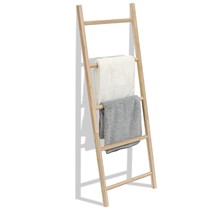 Fully Assembled 57In Bamboo Blanket Ladders Living Room Wood Decorative Wall Lea - $88.99