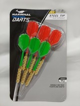 2017 NARWHAL RECREATIONAL STEEL TIP DARTS 18g (2 pack 1 Red &amp; 1 Green) - $7.95