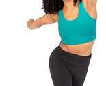 Body Wrappers Recycled Polyester Twist Back Sports Bra Teal - $40.00