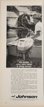 1967 Print Ad Johnson 9 1/2 Horsepower Outboard Motors Fishing in Mill Pond - £14.81 GBP