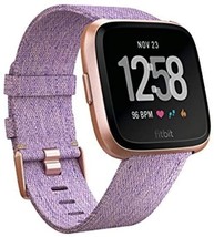 Fitbit Versa Special Edition Smartwatch with Woven Band - Lavender / Ros... - $178.19