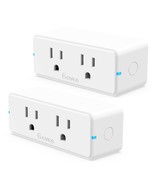 Govee Dual Smart Plug 2 Pack, 15A Wifi Bluetooth Outlet, Work With Alexa... - £28.19 GBP