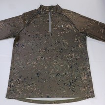 UNDER ARMOUR Fitted Men's 1/4 Zip Green Long Sleeve Pullover T-Shirt Size Large image 9