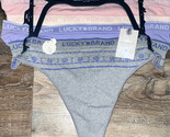 Lucky Brand ~ Womens Thong Underwear Panties Nylon Blend 5-Pair (A) ~ 2X - £27.70 GBP