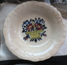 Vintage Sevres Porcelain Serving Bowl Scalloped Edge Flower Basket - £11.21 GBP