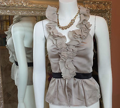 *NEW* BEBE CASCADING RUFFLE HALTER - $15.00