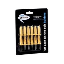 Chef Aid Corn Cob Fork, Pack of 12, Yellow  - $5.00