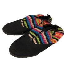 The Sak Crochet Rainbow Woven Black Flats Women’s Size 9.5 Shoes Slip On... - $29.69