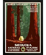 Sequoia National Park Retro poster 1930s WPA Custom Framed A+ Quality - $42.76
