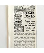 1914 Steamship Niagara of the Sea Advertisement WW1 Niagara Falls Cruise - $27.92 CAD