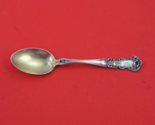 Pansy By International Sterling Silver Demitasse Spoon gold wash 4 1/2&quot; - $48.51