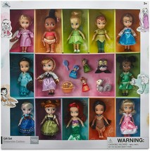 Disney Store Animators 13 Mini Doll Set Ariel Belle Elsa Snow White Cinderella - £236.35 GBP