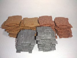 Fortnite Building Material Plastic Wall Panels Lot of 79 Pieces Wood Metal Brick - £11.90 GBP