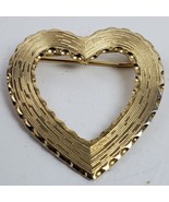 Vintage Estate Brooch Heart 1.25 Inch - $8.04
