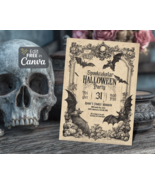 Editable Vintage Halloween Invitation, Halloween Party Invite, Digital D... - $91.03 MXN