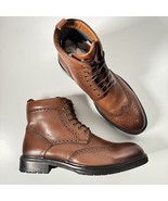 Saks Fifth Avenue Men’s 13 M Arrezzo Wingtip Leather Ankle Boots Brown - $54.31 CAD