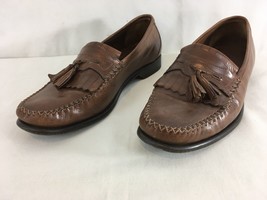 Johnston &amp; Murphy Mens 10 M Brown Indian Leather Tassel Loafers - $18.81