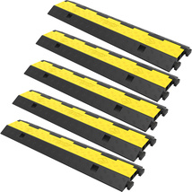 VEVOR Cable Protector Ramp, 5pcs 2 Channels, Modular Speed Bump, 11000lb... - $82.99