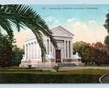 University Mausoleum Stanford California CA UNP DB Postcard P13 - $4.90
