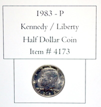 1983 P, Kennedy Half Dollar, # 4173, Half Dollar Coin, vintage coins, ra... - $20.20