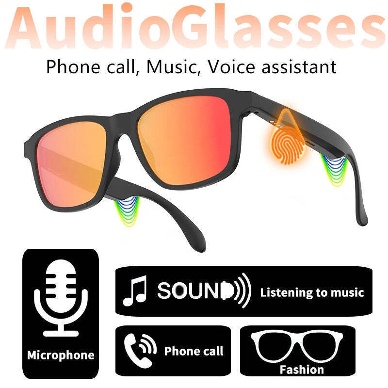 New smart glasses, support voice call, listen to music, touch operation,... - $63.99