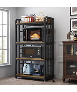Bakers Rack with Power Outlet ，4-Tier Kitchen Baker&#39;s Rack, Kitchen Micr... - $652.49