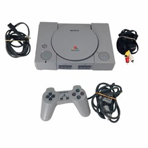 Sony Playstation 1 Original Gray Console w/Controller RCA Plug Power Chord WORKS - £45.66 GBP