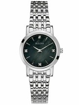 Bulova Classic 96P148 Quartz Ladies Watch, Stainless Steel Diamond, Silver-Tone - £116.90 GBP