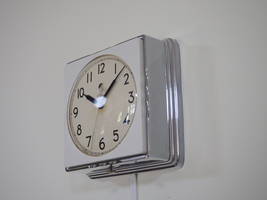 Vintage 1930s Telechron 2F01 Wall Clock White Beetle Plastic Restored &amp; ... - €65,76 EUR