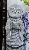 Feng Shui Zen Buddha Japanese Jizo Monk Drinking Out Of Tea Cup Figurine... - $15.49