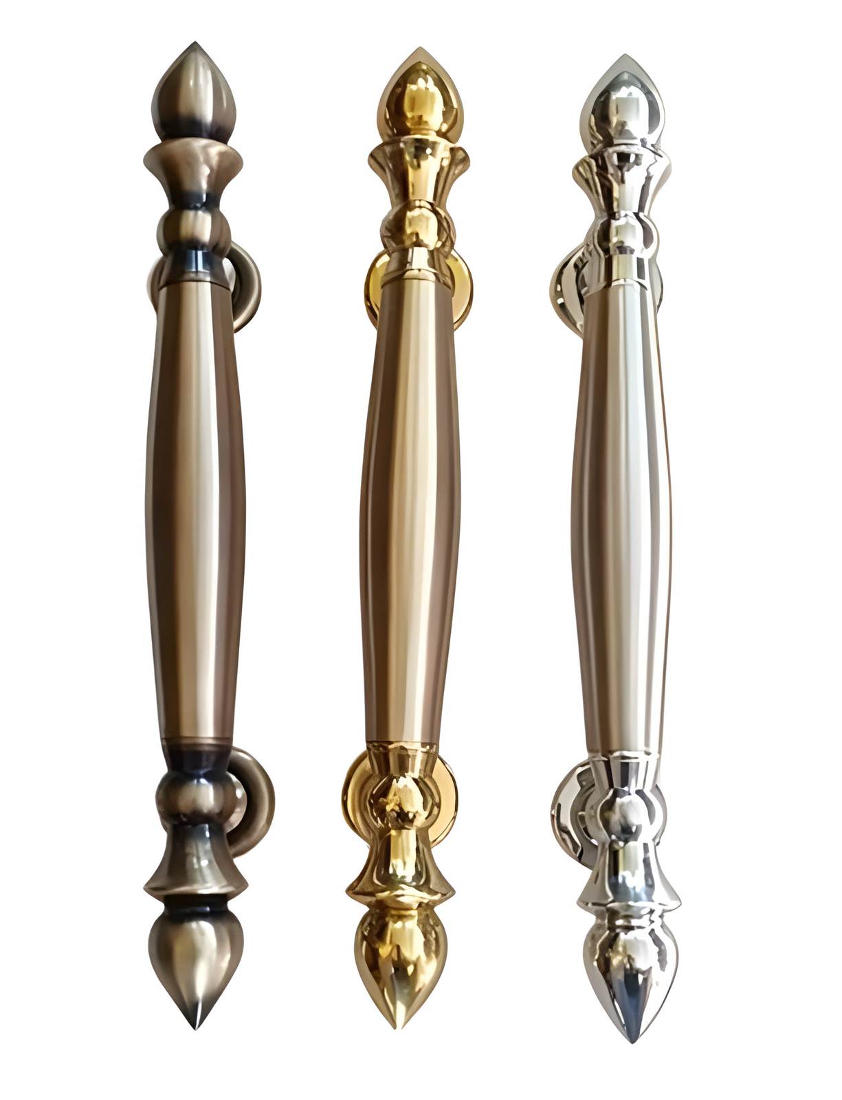 1 Pair Medieval Brass Entry Door Handle Pull &amp; Knob Home Improvement Dec... - $87.00