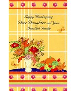 Happy Thanksgiving Dear Daughter &amp; Family - Thanksgiving Greeting Card -... - $2.79