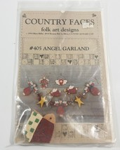 Country Faces Folk Art Designs # 405 Angel Garland And Ornaments By Myra Mahy - £7.78 GBP