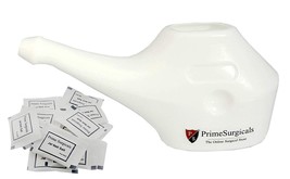 Durable Plastic Jal Neti Pot with Neti Salt Sachets (Pack of 1) - £15.81 GBP