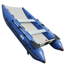 BRIS 11 ft Inflatable Catamaran Inflatable Boat Dinghy Mini Cat Boat Blue image 3