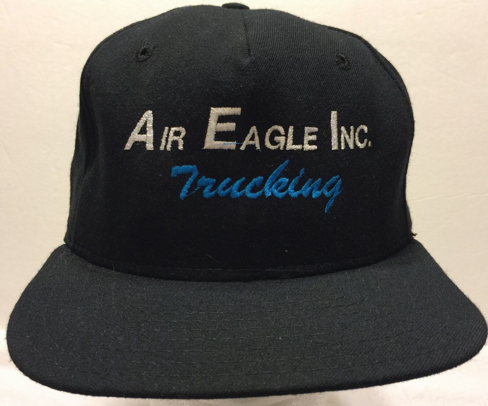 Primary image for Vtg New Era Air Eagle Trucking, Inc. New Era Black Snapback Hat Freight Shipping