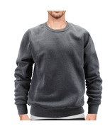 Men&#39;s Cotton Blend Jersey Sweatshirt Classic Long Sleeve Crewneck Sweater - $466.62 MXN