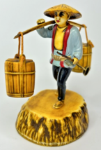 Vintage Japanese Celluloid Figurine Man Carrying Buckets 3.5&quot; Tall SKU P... - $46.99