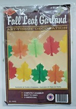 1989 Beistle 12&quot; Fall Leaf Garland Art Tissue Decoration New In Packaging - £7.85 GBP