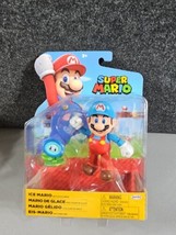 New Jakks Pacific 41544 World Of Nintendo 4&quot; Mario Ice Mario W/ICE Flower Figure - £14.76 GBP