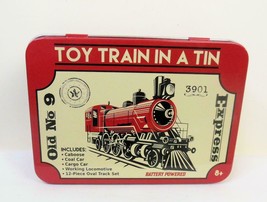 Toy Train Set in a Tin  Red Box Locomotive Mini Set Complete with Instructions - £11.06 GBP