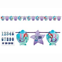 Little Mermaid Jumbo Letter Banner Customizable Add an Age Happy Birthday New - £15.94 GBP