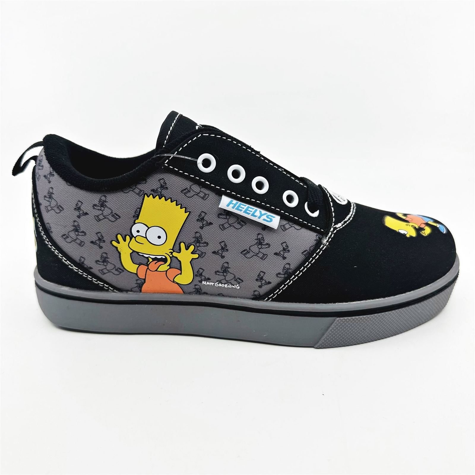 Heelys Pro 20 Simpson Black Grey Yellow Cyan Kids Athletic Sneaker