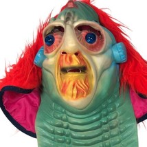 Fun World Rubber Alien Mask With Red Hair Adult VTG 1970s  - £19.44 GBP