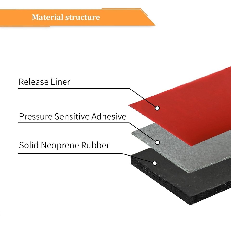 Versatile Self-Adhesive Neoprene Rubber Sheets - Perfect for DIY Gaskets & Seals Item image 4